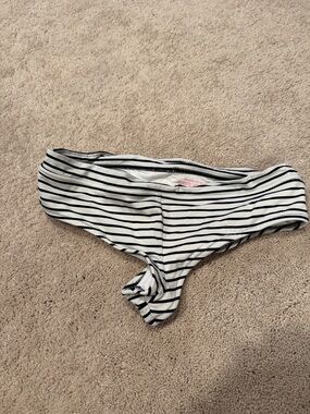 Victoria's Secret Black & White Striped Girls' Bikini Bottoms